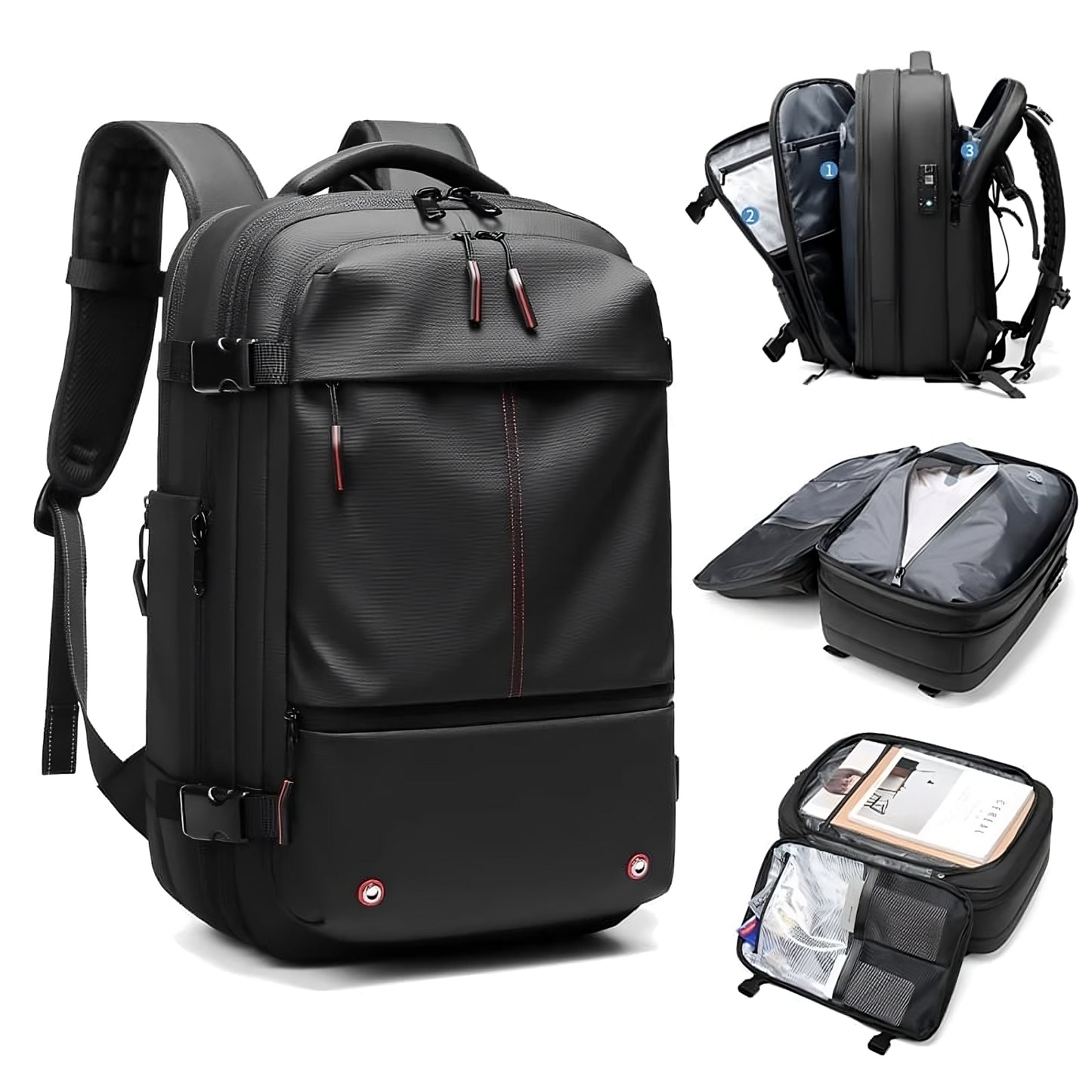 🎒 GlowTravel AeroPack 60L – Vacuum Compression Travel Backpack with Carry-On Size