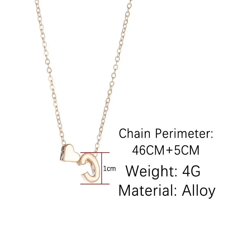 💛 GlowLuxe HeartMark Necklace – Gold Heart Pendant with Custom Initial