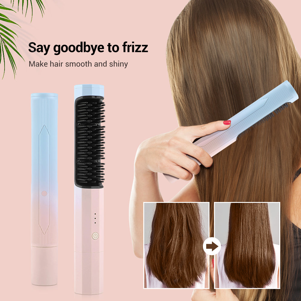 💇‍♀️ GlowStyle FlexPro – 2-in-1 Wireless Curler & Straightener