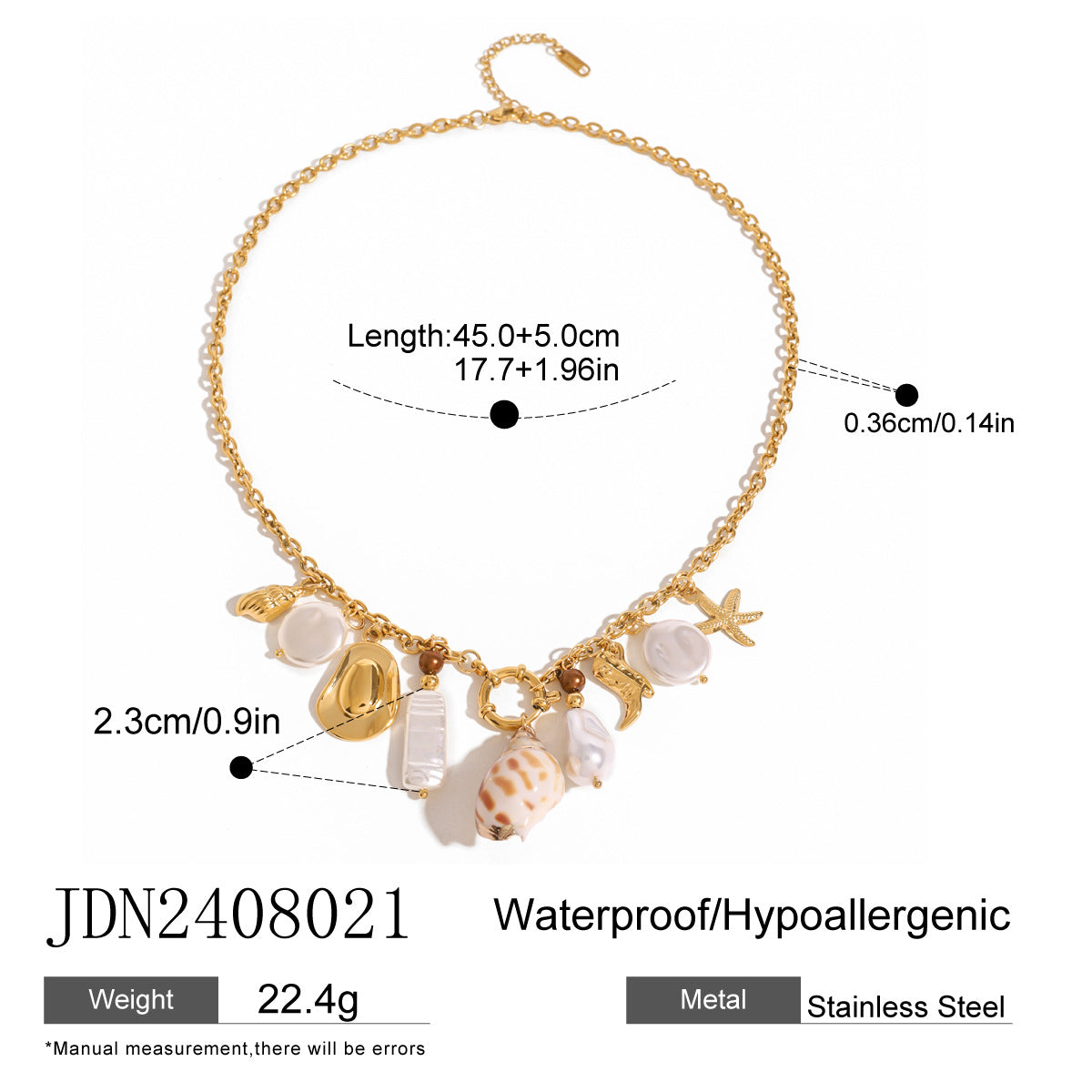 European and American stainless steel necklace with high-end feel collarbone chain ceramic pendant titanium steel jewelry