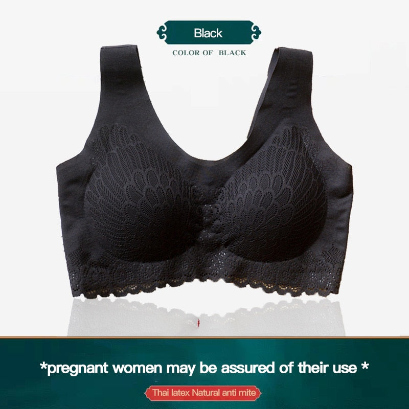 5D TH Latex Wireless Contour Breathable Underwear Sport Yoga Running Bra M-4XL Outdoor Activities Sports Fitness Bras
