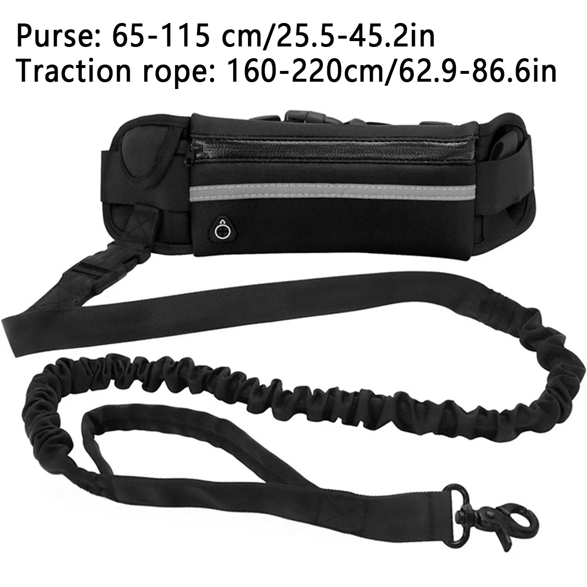 🐕‍🦺 GlowPet FreeStride – Hands-Free Bungee Dog Leash with Storage & Reflective Stitching