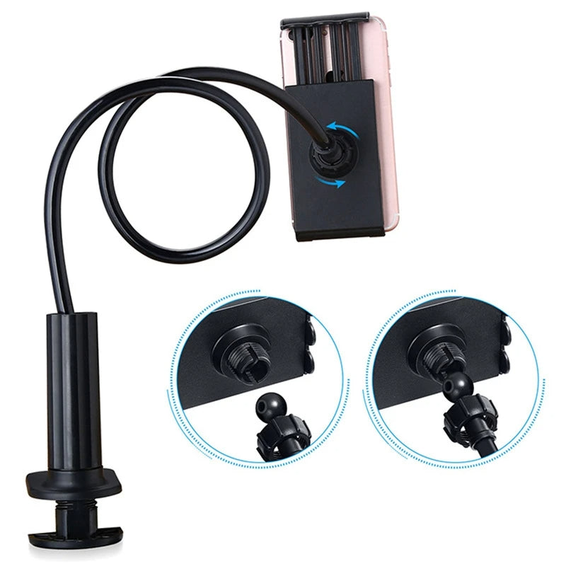 📱 GlowTech FlexMount 360 – 75cm Gooseneck Tablet & Phone Holder Clip Stand