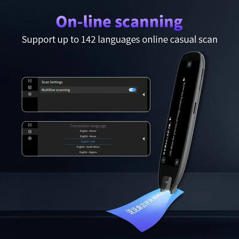 🌍 GlowTech LingoScan – Smart Translator Pen with 131 Languages, Voice & Scan Translation