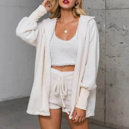 🛋️ GlowLuxe CozySet – 3-Piece Women’s Knit Pajama Lounge Set