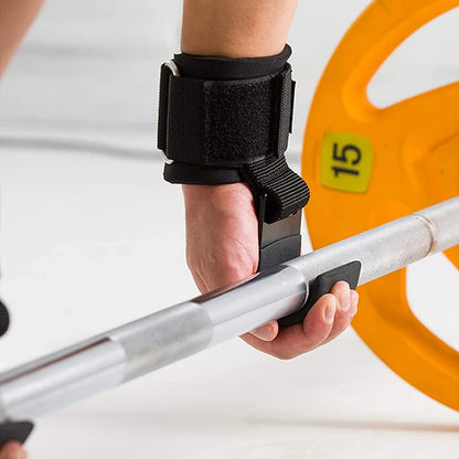 🏋️ GlowGrip PowerHooks – Heavy-Duty Weight Lifting Hooks with Padded Wrist Straps