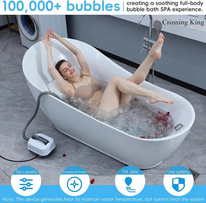🛁 GlowSoak AirSpa Mat – Full-Body Bubble Massage Bath Mat