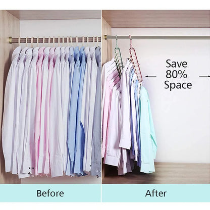 👔 GlowHome SpaceMax 9-in-1 Smart Hanger – Rotating Multi-Hole Closet Organizer