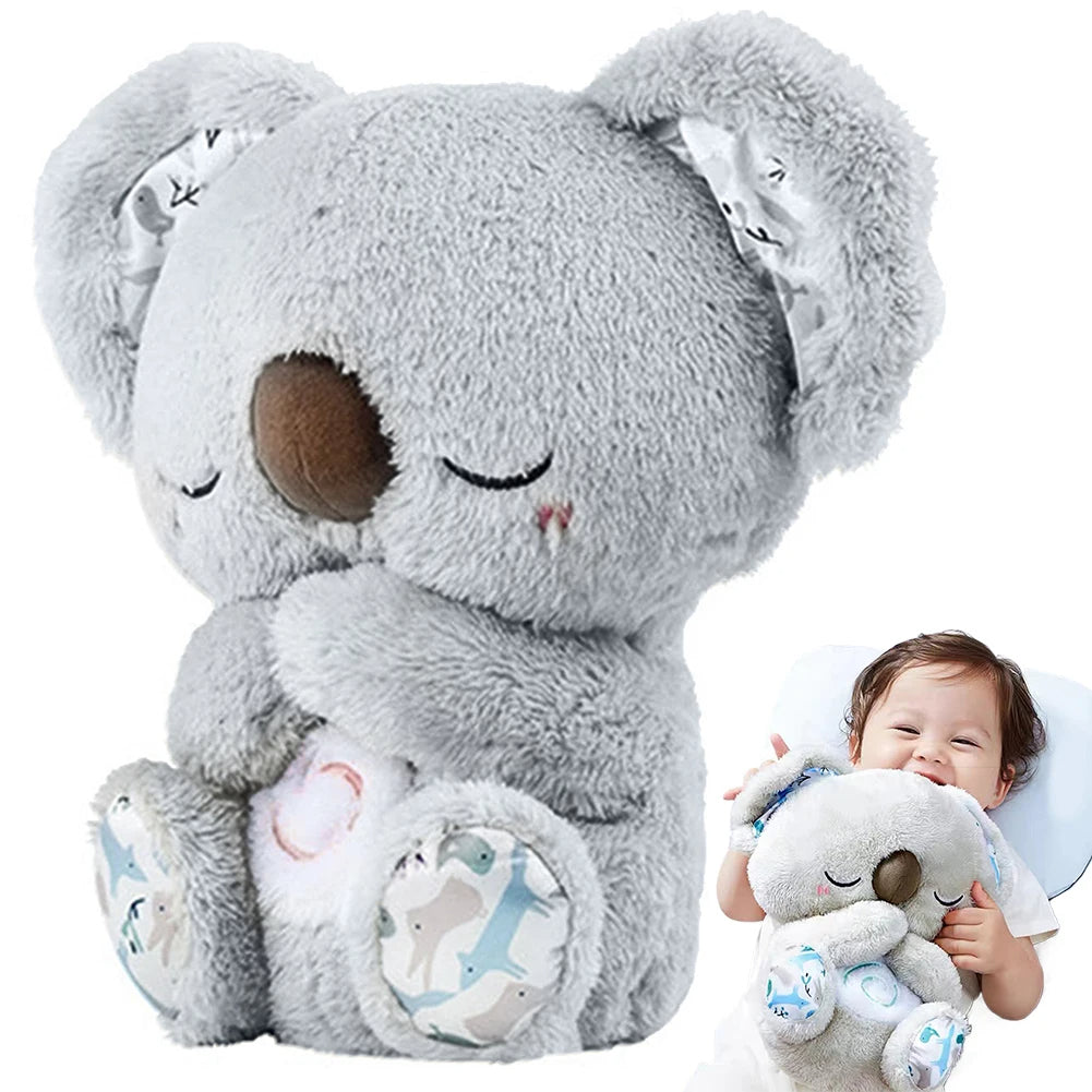 🐨 GlowCalm SnuggleBreath Koala – Breathing Plush Animal with Soothing Lights & Music