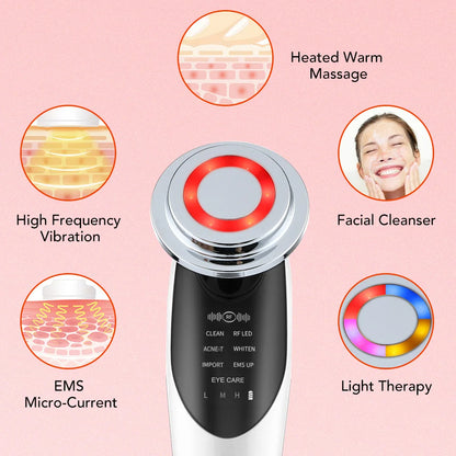 ✨ GlowLift Radiance7 – 7-in-1 RF, EMS & LED Face Lifting Device