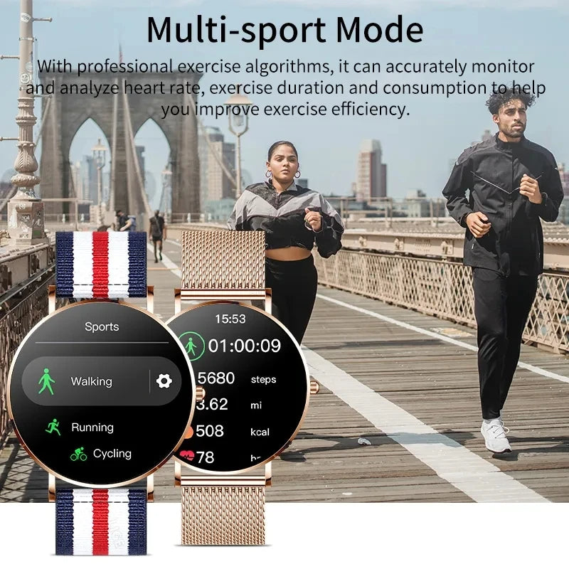 ⌚ GlowTime EliteView – LIGE Ultra-Thin AMOLED Smartwatch