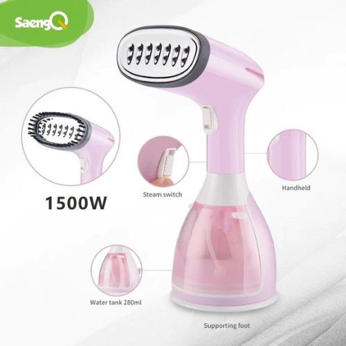 GlowHome SteamGlide 1500 – Handheld Garment Steamer with Dual Steam Modes