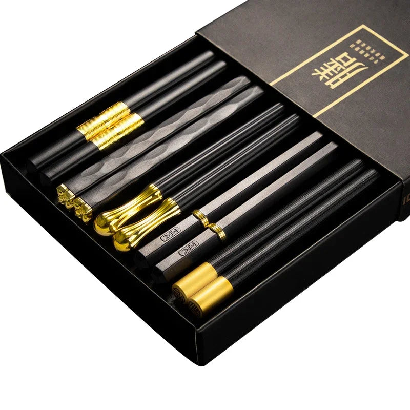 GlowTable NihonGrip – 5 Pairs High-Quality Japanese Non-Slip Chopsticks