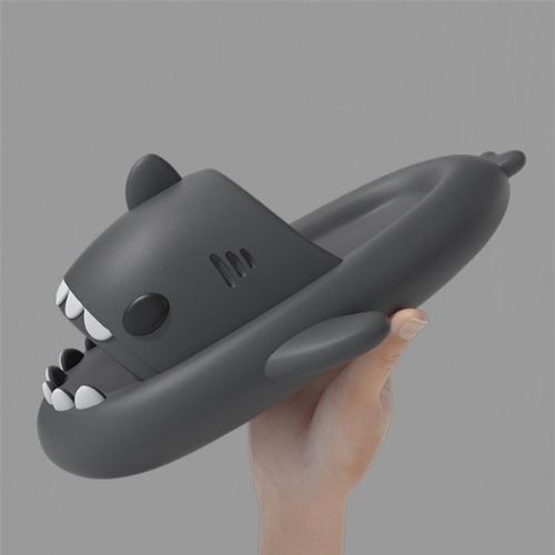 🦈 GlowChomp Slides – Funny Shark Mouth Open-Toe Slippers