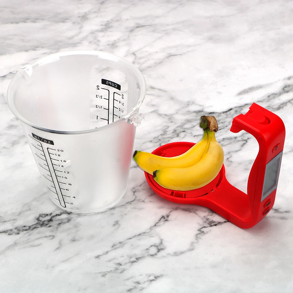 ⚖️ GlowKitchen MeasureSmart Cup – Digital Measuring Cup with Scale, LCD Display & Temperature Sensor