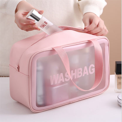 🧳 GlowTote ClearJet – Waterproof Travel Wash & Makeup Bag
