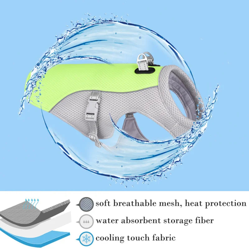 🐶 GlowPet ChillVest – Breathable Mesh Cooling Vest for Dogs