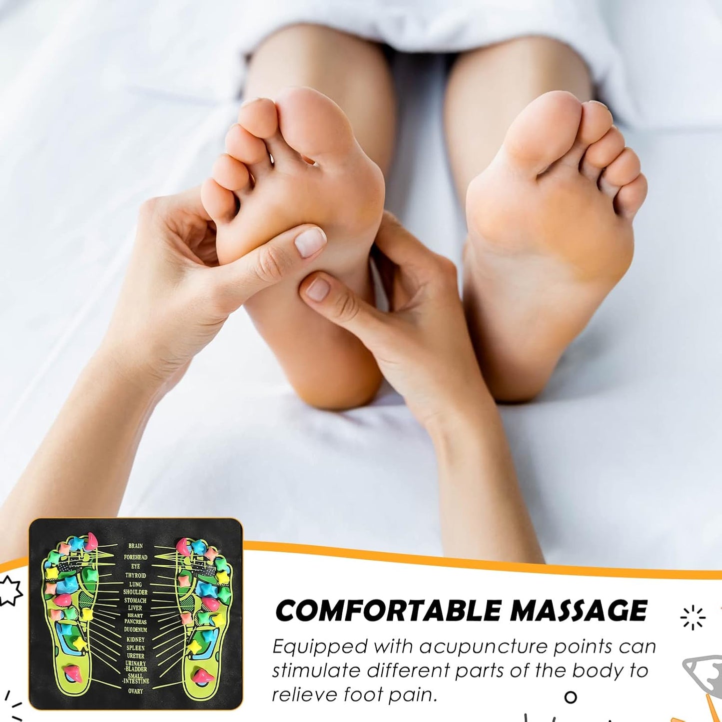🦶 GlowRelief SoleBalance Mat – Reflexology Acupressure Foot Massage Mat