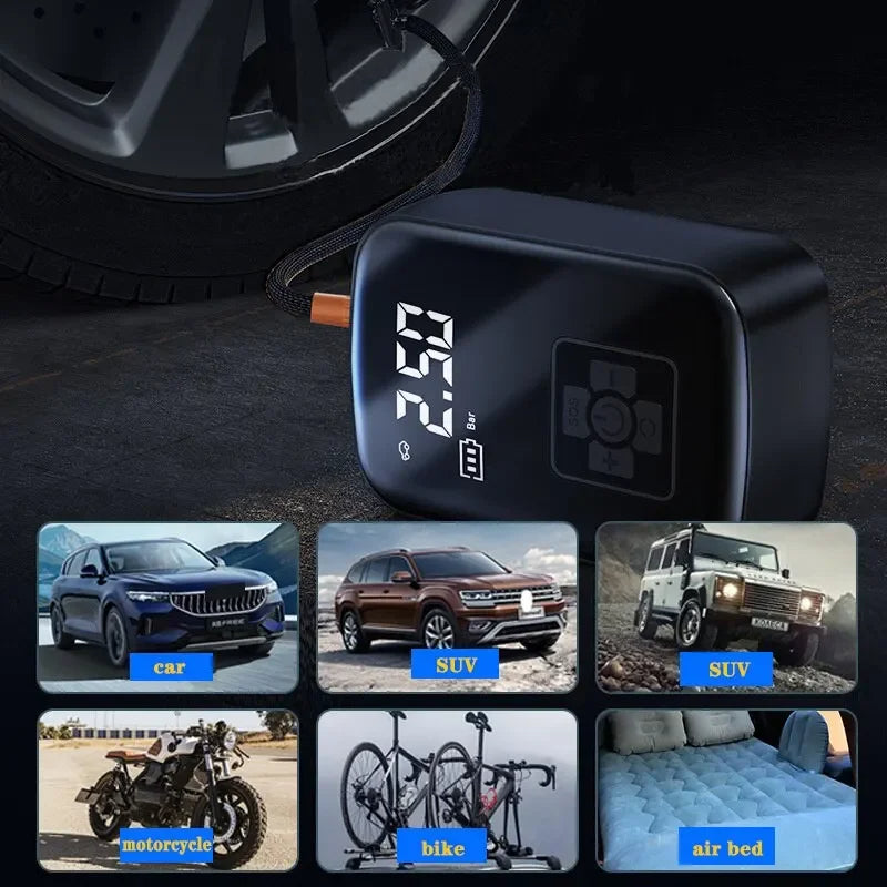 🔋GlowAir – Wireless Tire Inflator Pump