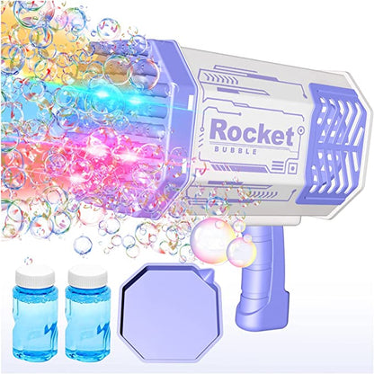 🫧 GlowPop BubbleBlaster – 69-Hole Bubble Gun with Lights & Fan