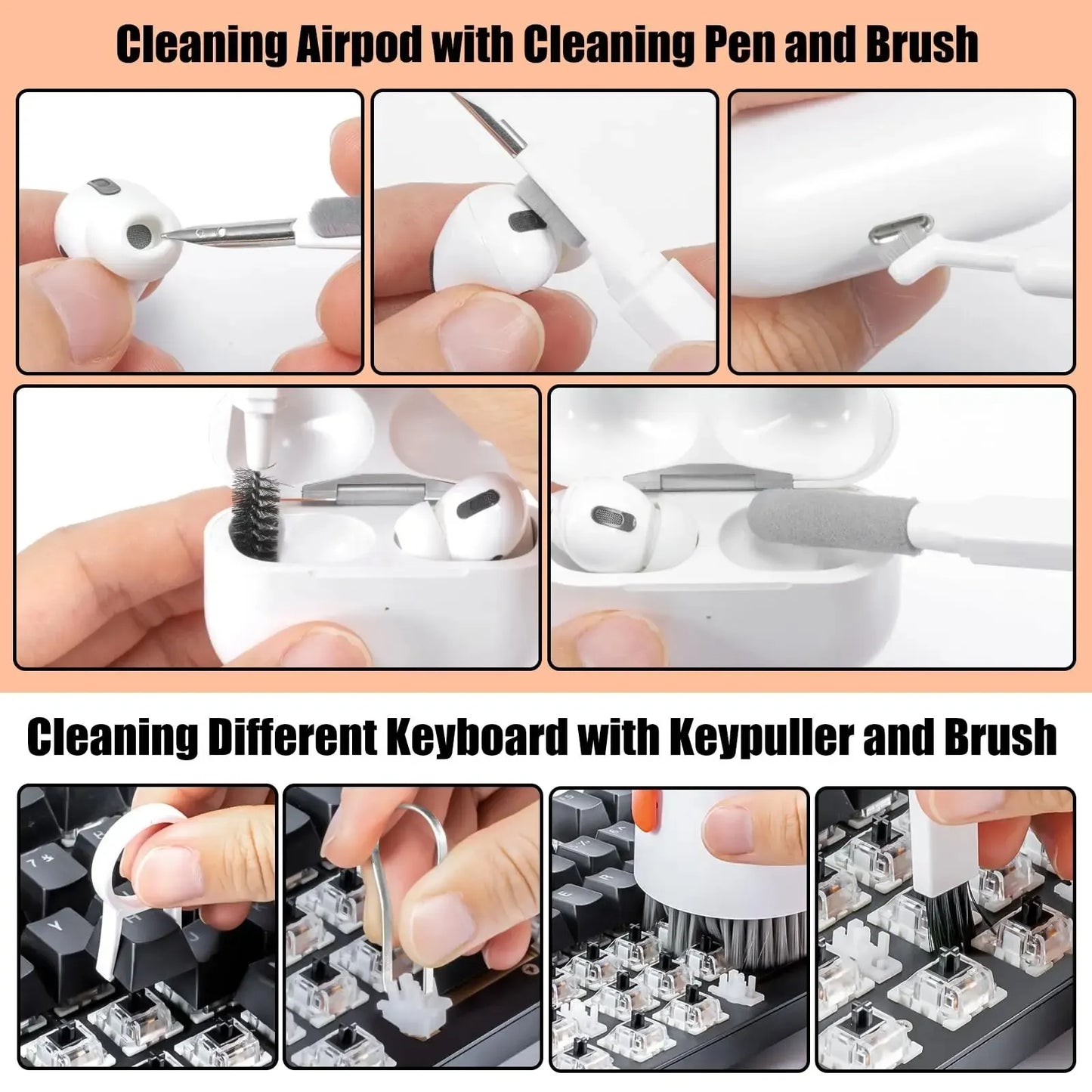 🧼 GlowTech CleanKit Pro 20X – 20-in-1 Electronics Cleaning Kit with Precision Tools