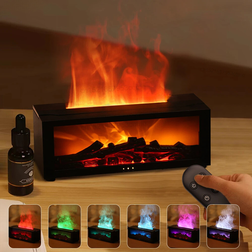 🔥 GlowHome EmberMist – Full-Size LED Fireplace Humidifier with Essential Oil Diffuser & Remote Control