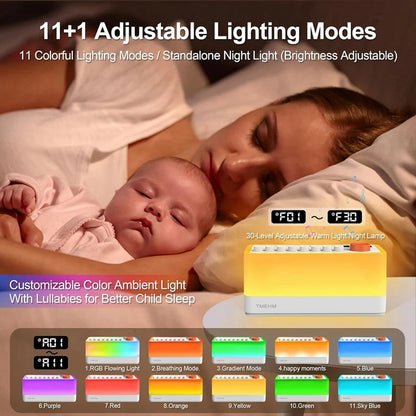 🌙 GlowZen Atmosphere – Sound Machine & Night Light with Bluetooth