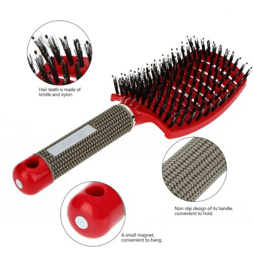 💆‍♀️ GlowBeauty SilkGlide – Flexible Detangling & Boar Bristle Hair Brush