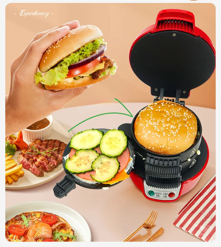 🍔 GlowChef StackMaster – Manual Burger Press & Multi-Meal Maker
