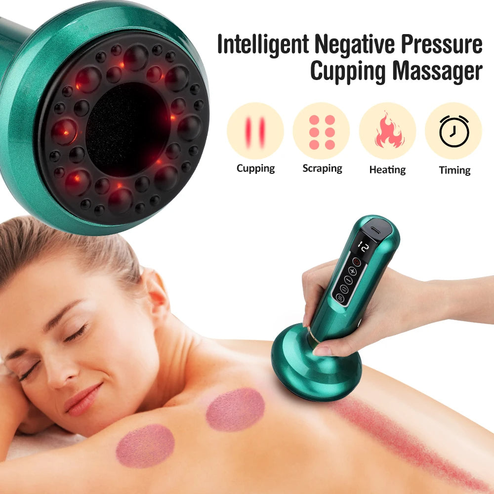 🧲 GlowTherapy Cupping Pro – Electric Cupping Massager with Infrared Heat & 12 Suction Levels