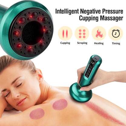 🧲 GlowTherapy Cupping Pro – Electric Cupping Massager with Infrared Heat & 12 Suction Levels