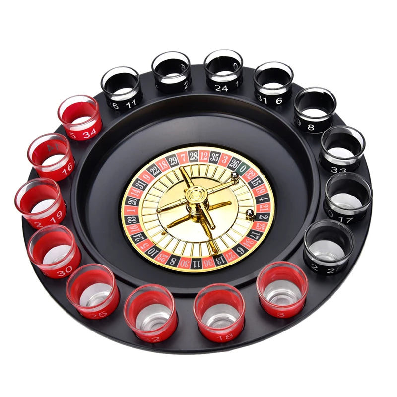 🎲 GlowParty SpinShot Royale – Shot Glass Roulette Drinking Game Set (16 Glasses + 2 Balls)