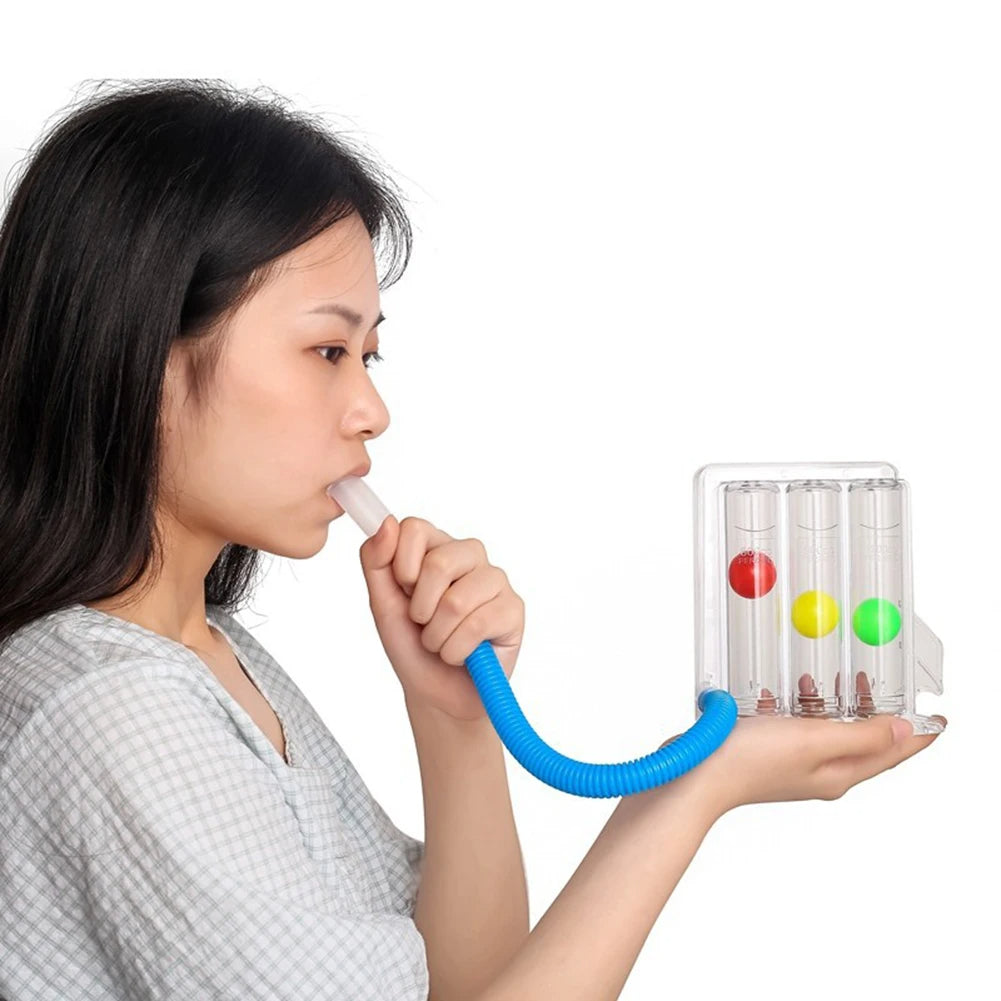 🌬️ GlowBreath VitalTrainer – 3-Ball Lung Strengthening Device