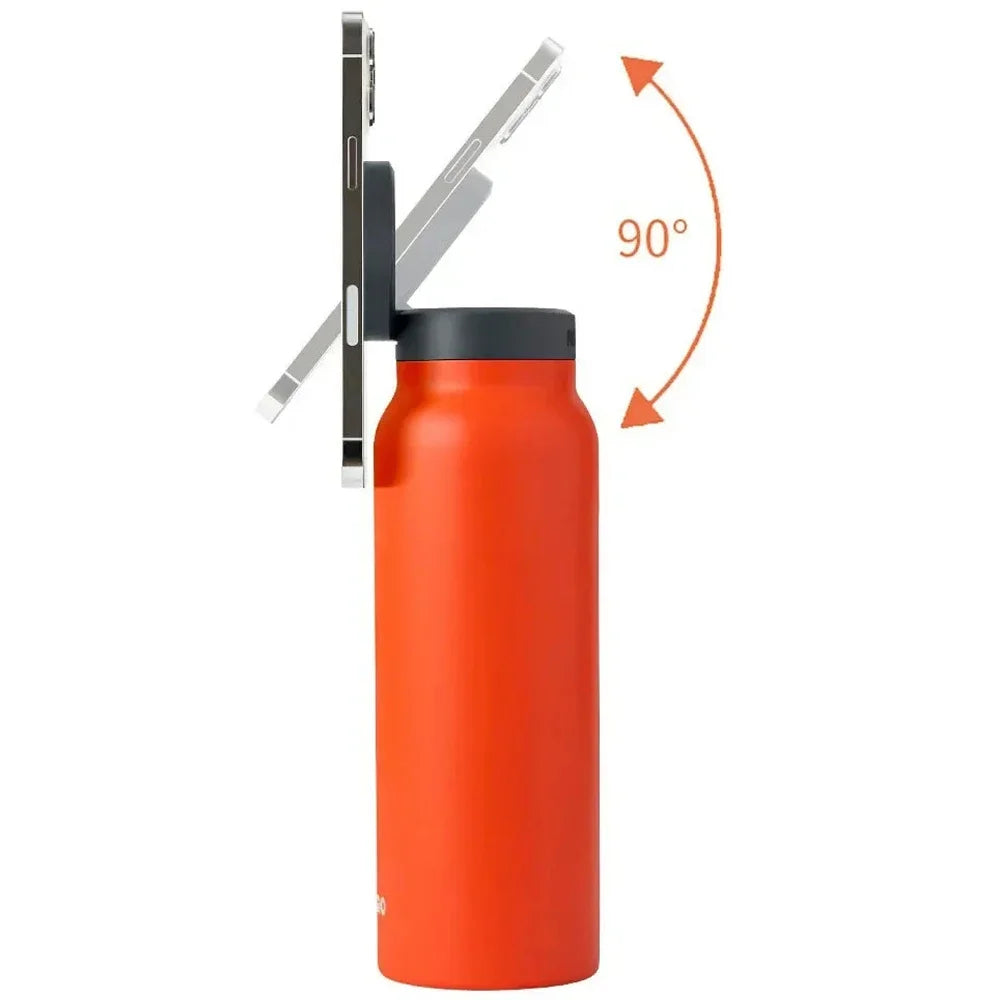 💧📱 GlowHydrate MagnetiSip –Insulated Water Bottle with 360° Magnetic Phone Mount