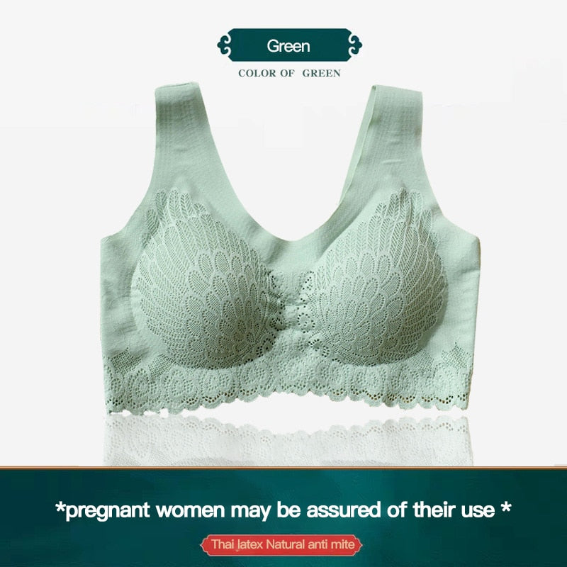 5D TH Latex Wireless Contour Breathable Underwear Sport Yoga Running Bra M-4XL Outdoor Activities Sports Fitness Bras
