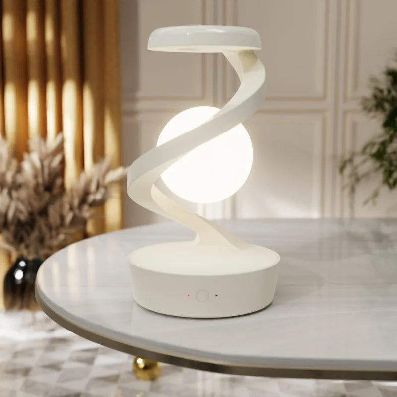 🌕 GlowHome OrbitLight X™ – Levitating RGB Ball Lamp with 15W Wireless Charger