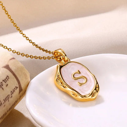 ✨ GlowLuxe AlphaGold Necklace – A–Z Gold Plated Initial Pendant on Snake Chain