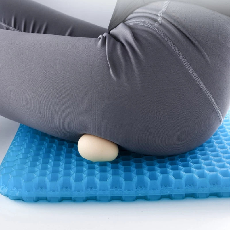 💺 GlowComfort FlexCush – Elastic Gel Seat Cushion with Honeycomb Support