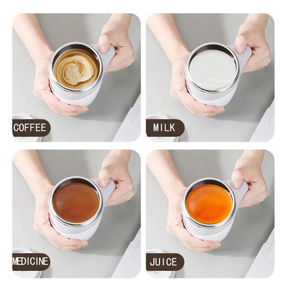 ☕ GlowBrew AutoStir Pro – Rechargeable Electric Self-Stirring Mug with Magnetic Rotor