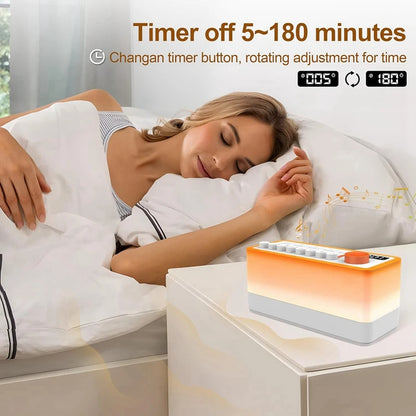 🌙 GlowZen Atmosphere – Sound Machine & Night Light with Bluetooth