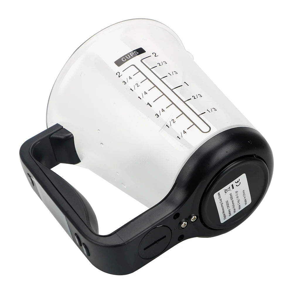 ⚖️ GlowKitchen MeasureSmart Cup – Digital Measuring Cup with Scale, LCD Display & Temperature Sensor