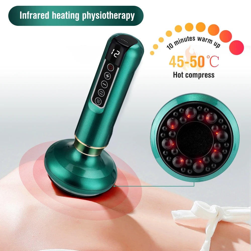 🧲 GlowTherapy Cupping Pro – Electric Cupping Massager with Infrared Heat & 12 Suction Levels