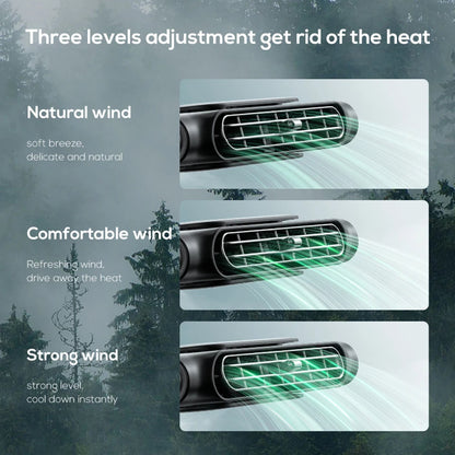 ❄️ GlowDrive BreezeGuard™ – USB-Powered Bladeless Cooling Car Seat Fan