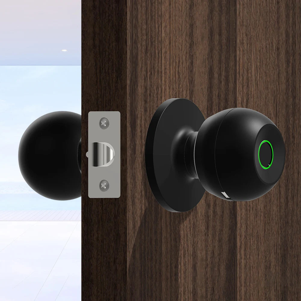 🔐 GlowSecure TouchEntry – Smart Door Knob Keyless Entry Lock with Fingerprint & App Control
