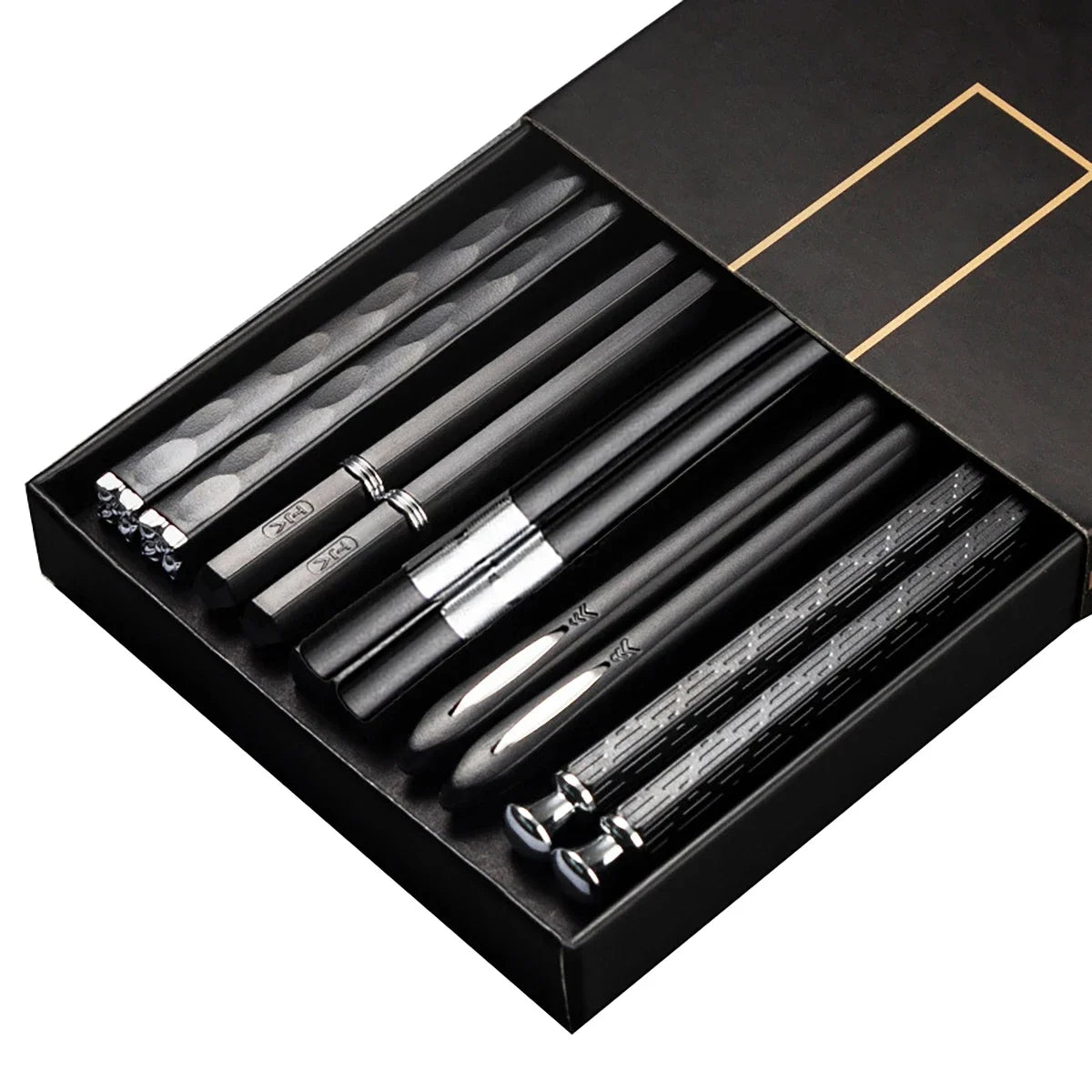GlowTable NihonGrip – 5 Pairs High-Quality Japanese Non-Slip Chopsticks