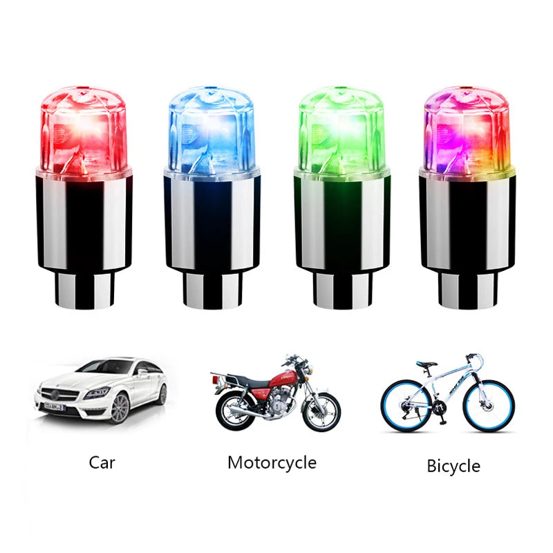 🚗 GlowDrive MotionRim – 4-Piece LED Wheel Valve Cap Lights