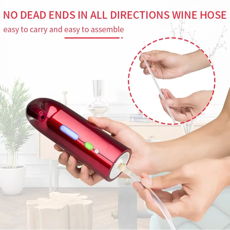 🍷 GlowServe VinoAir Elite – Electric Wine Aerator & Precision Pourer