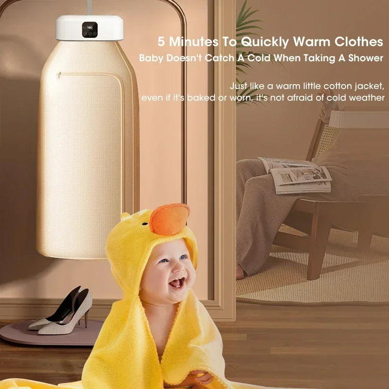 👚 GlowHome AirDry Mini – Portable Clothes Dryer with UV & Fast-Dry Technology