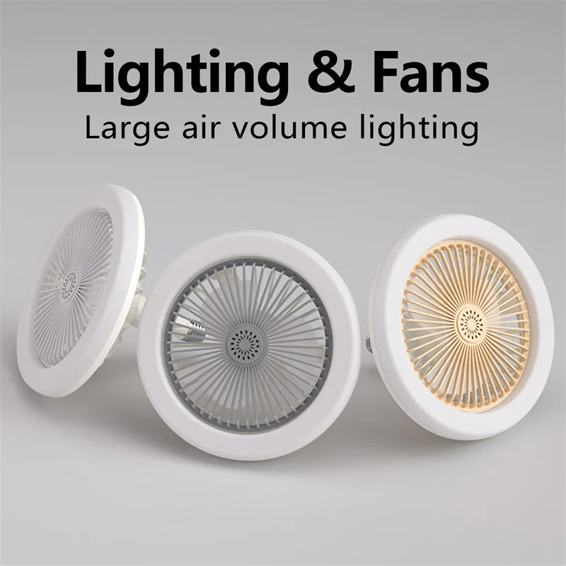 GlowBreeze Aura – Multi-Function Light Socket Fan with Remote