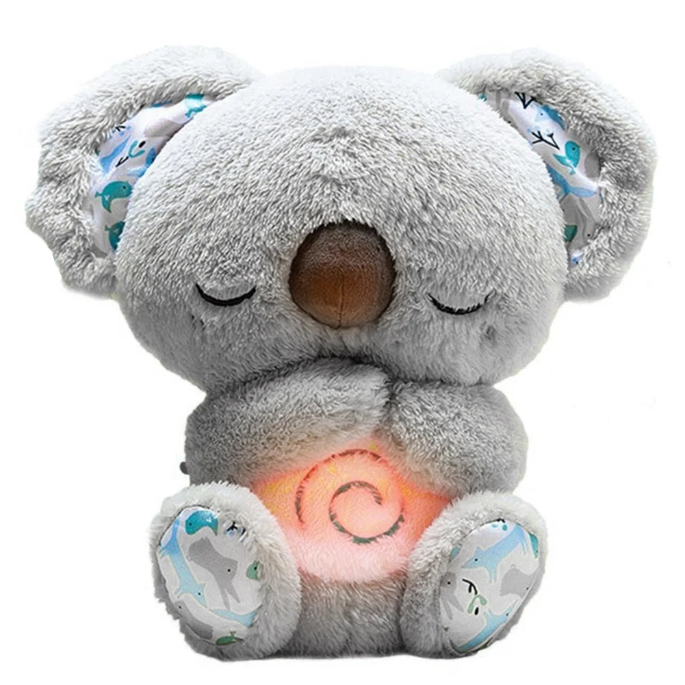 🐨 GlowCalm SnuggleBreath Koala – Breathing Plush Animal with Soothing Lights & Music